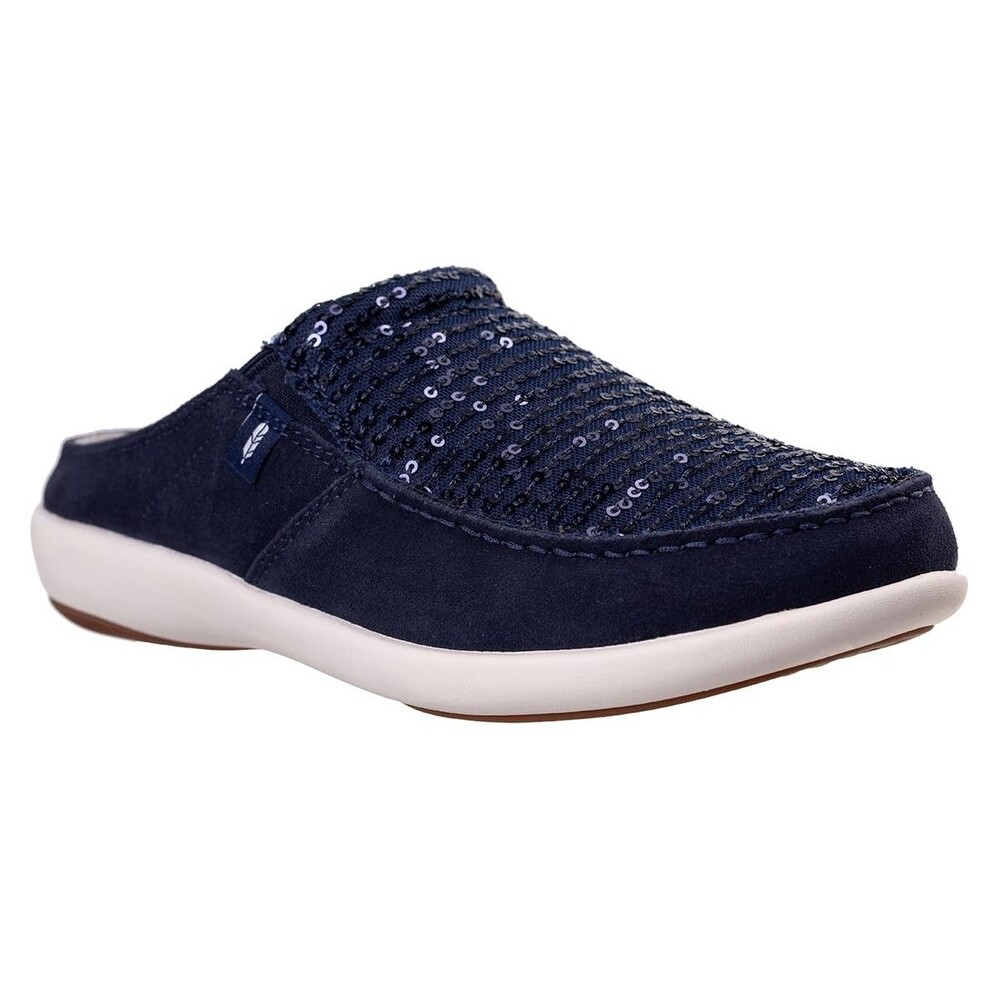 REVITALIGN Women's Siesta Sequin Mule Slip-On Sapphire Navy Blue Size 6 NWT